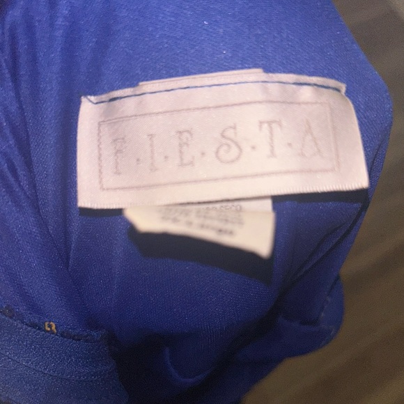 Blue and gold sequin dress. - Picture 3 of 4